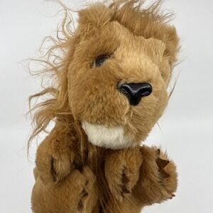 Dakin‎ Lion Plush Hand Puppet 10" Brown Mane Vintage 1980 Korea